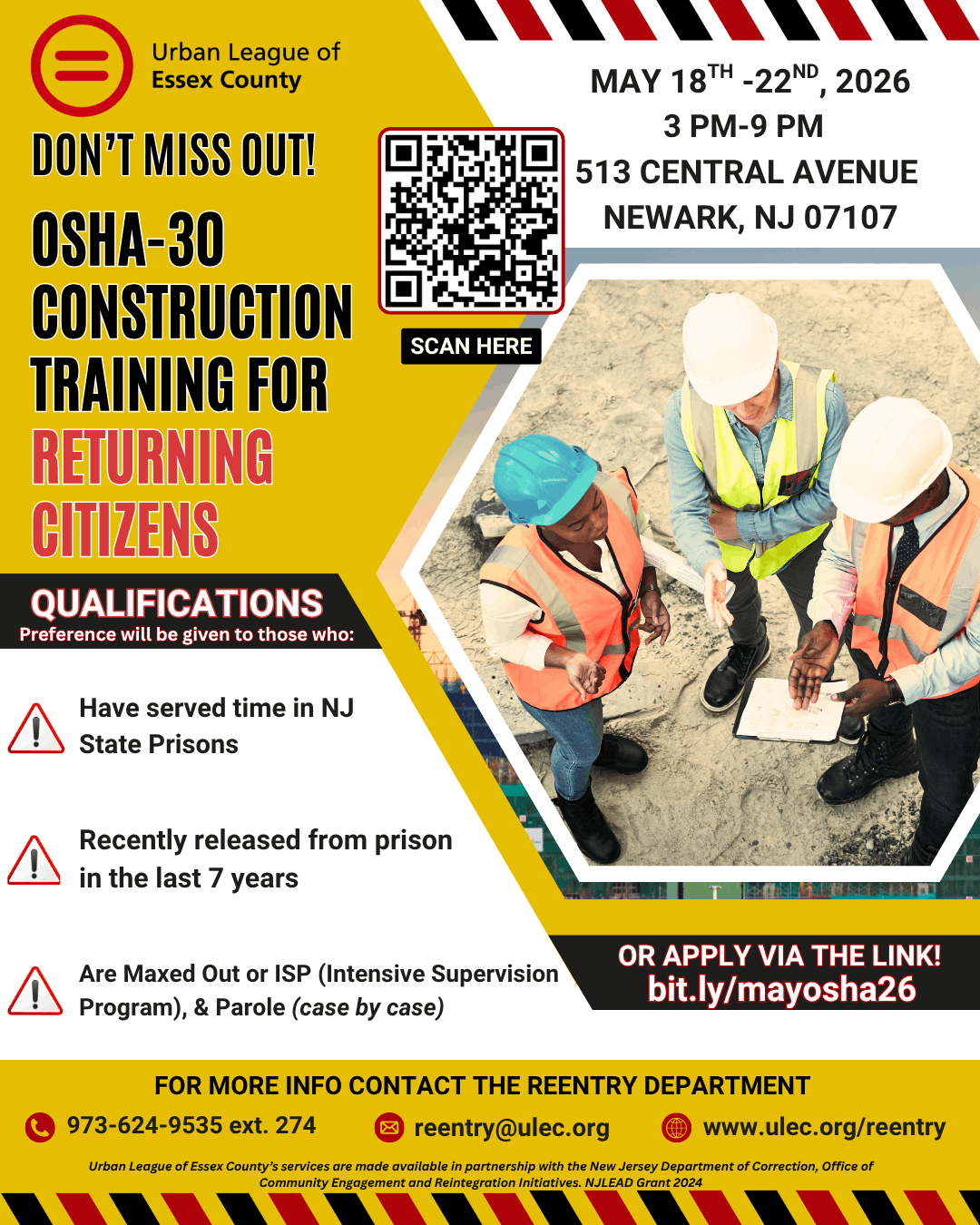 May 2026 Reentry OSHA 30 Flyer (1)